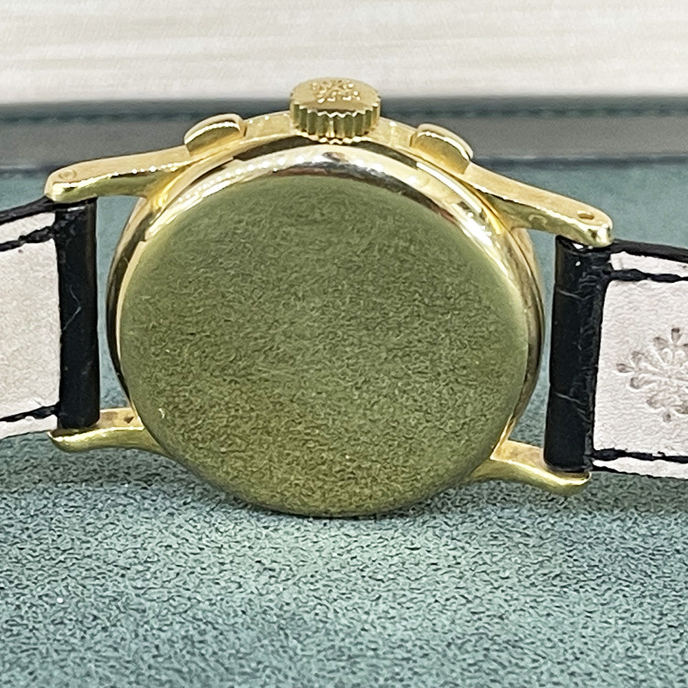 18k Yellow Gold Vintage Chronograph 33mm Tiffany Dial Breguet Numerals. 130J