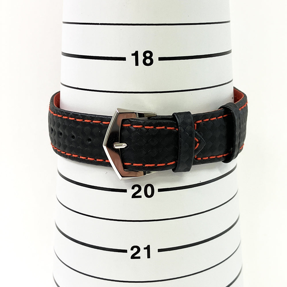 Calatrava 40mm "Carbon" Motif Dial Black Calfskin Strap White Gold 6007G-010