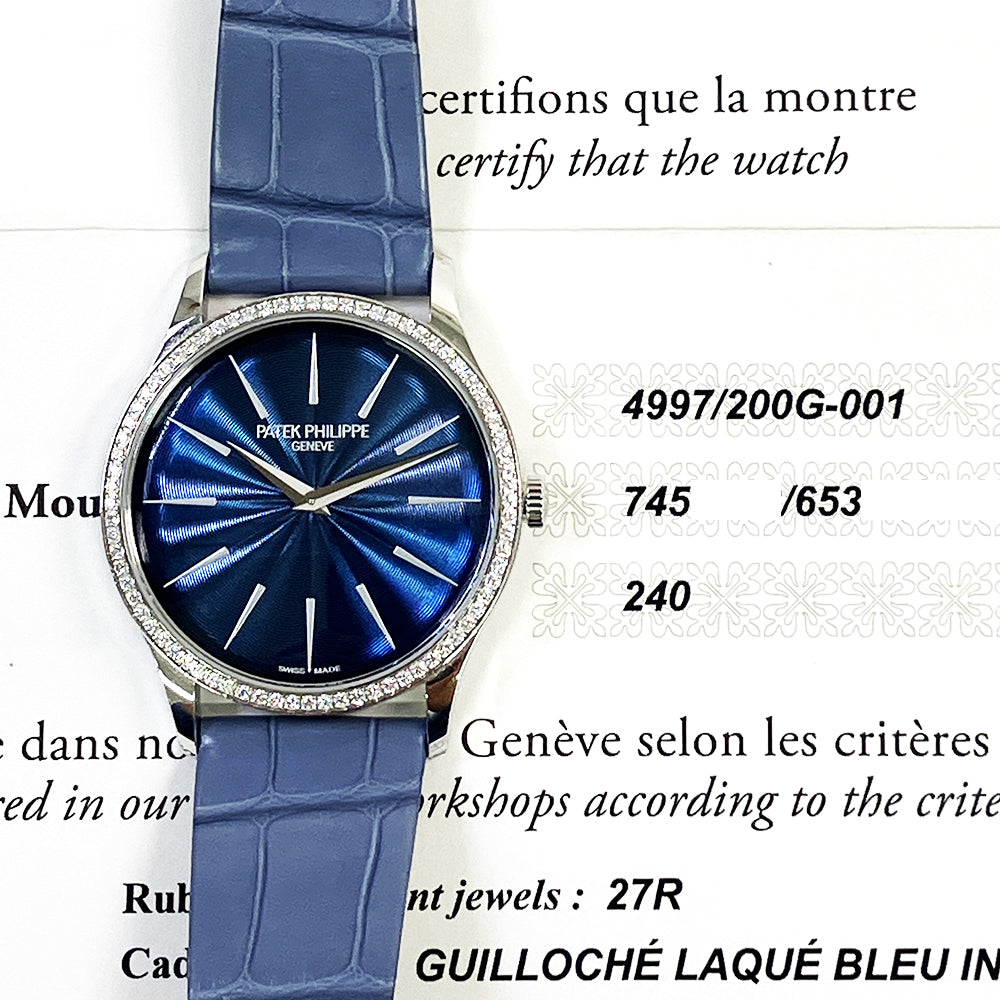 Ladies Calatrava Joallerie 35mm White Gold Automatic  4997/200G-001