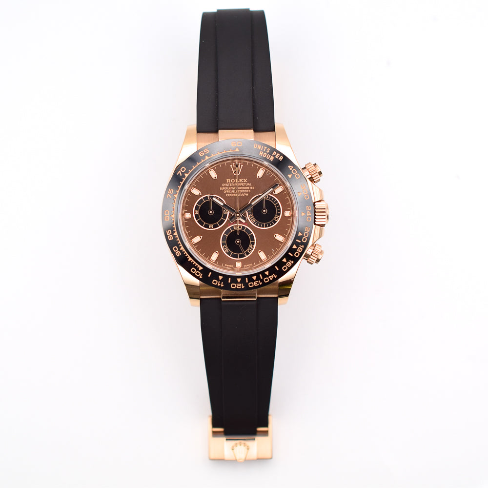 Daytona Rose Gold with Rubber Strap 116515LN