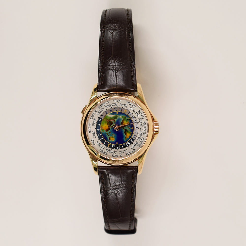 World Time 40mm Cloisonne Enamel Dial Rose Gold 5131R-011
