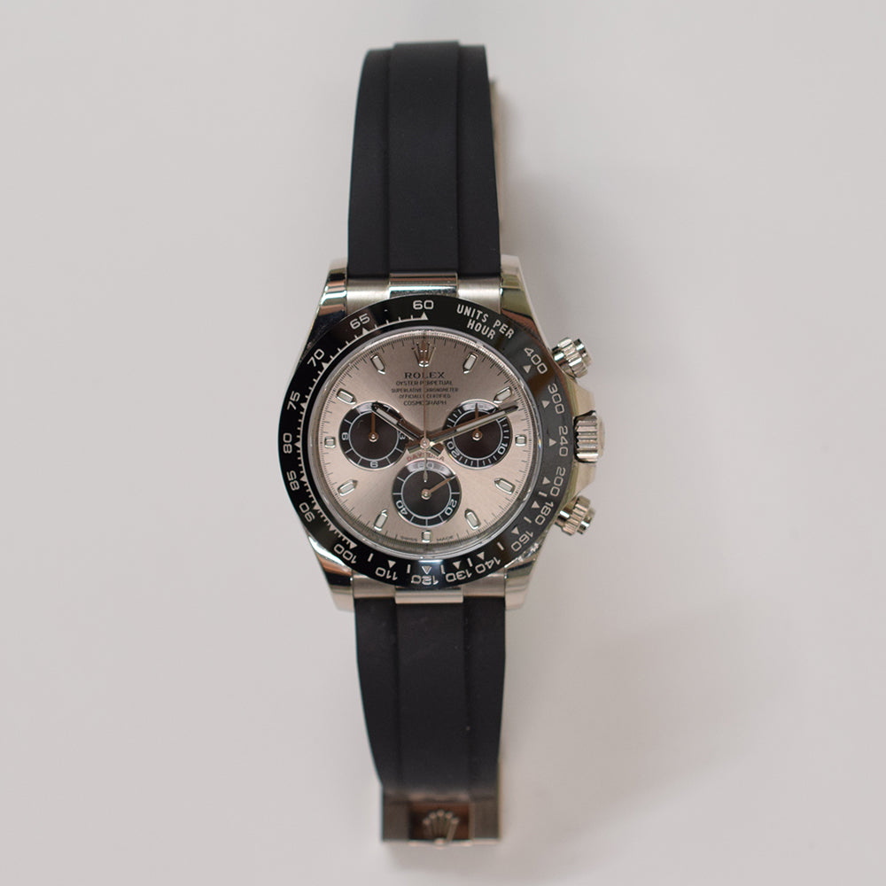 Daytona White Gold with Rubber Strap 116519LN