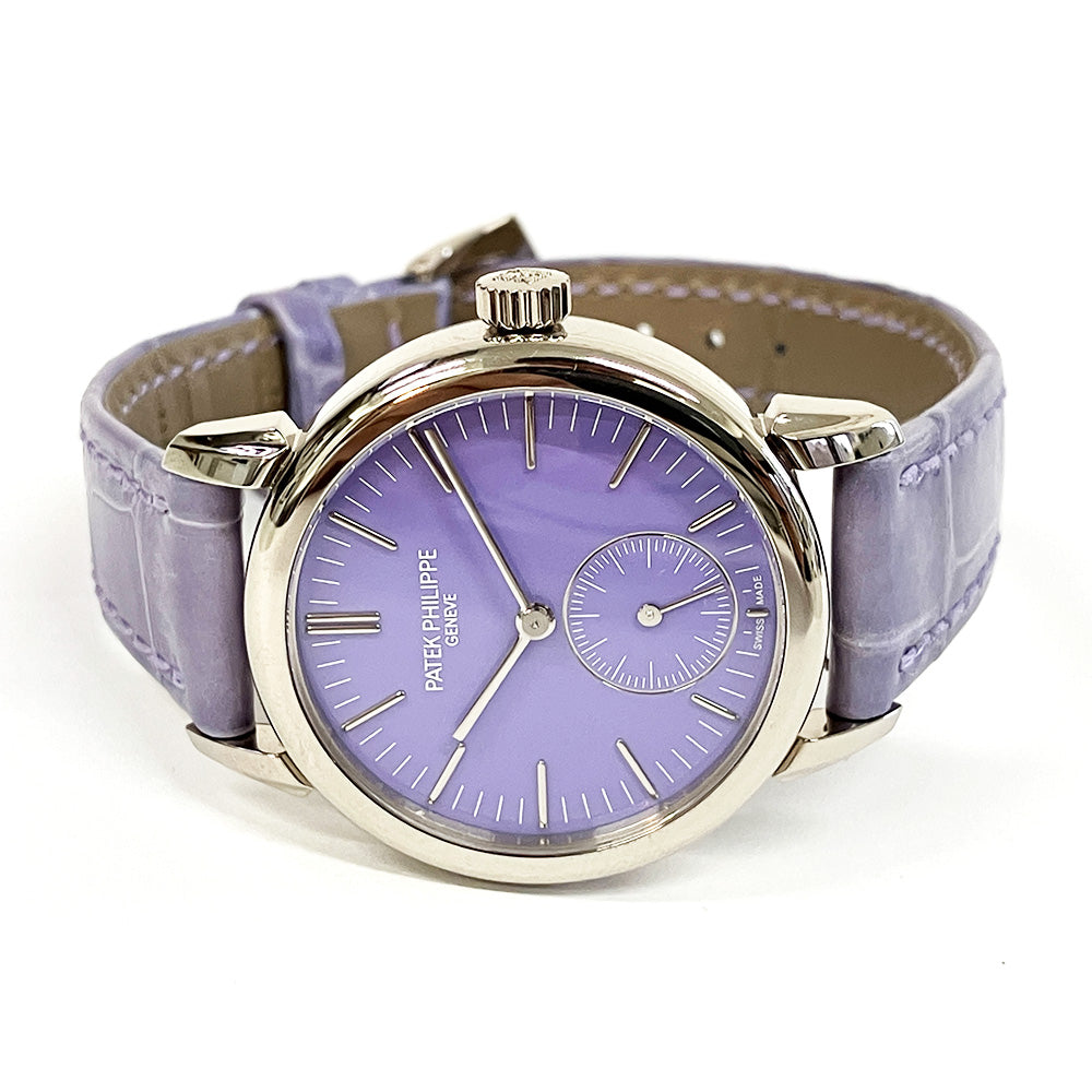 Calatrava White Gold Matching Pair "Tokyo Limited Edition": 36mm Light Blue + 31mm Lilac 6127G-010 & 7127G-010