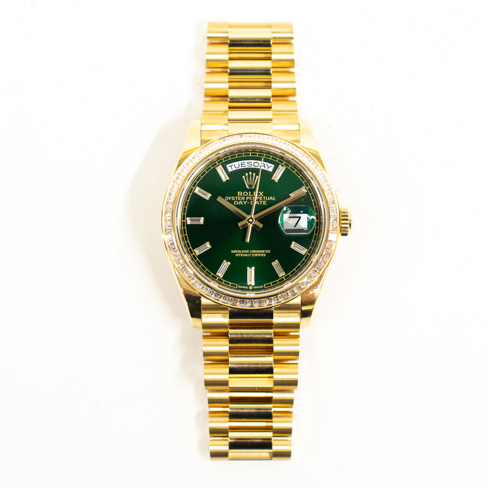 Day-Date 36mm Diamond Bezel Yellow Gold 128398TBR