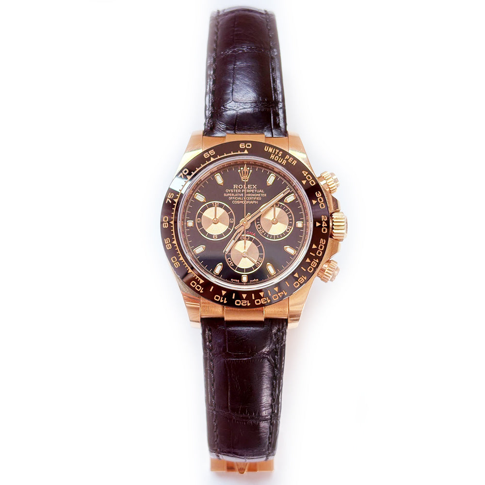 Daytona Rose Gold with Leather Strap 116515LN