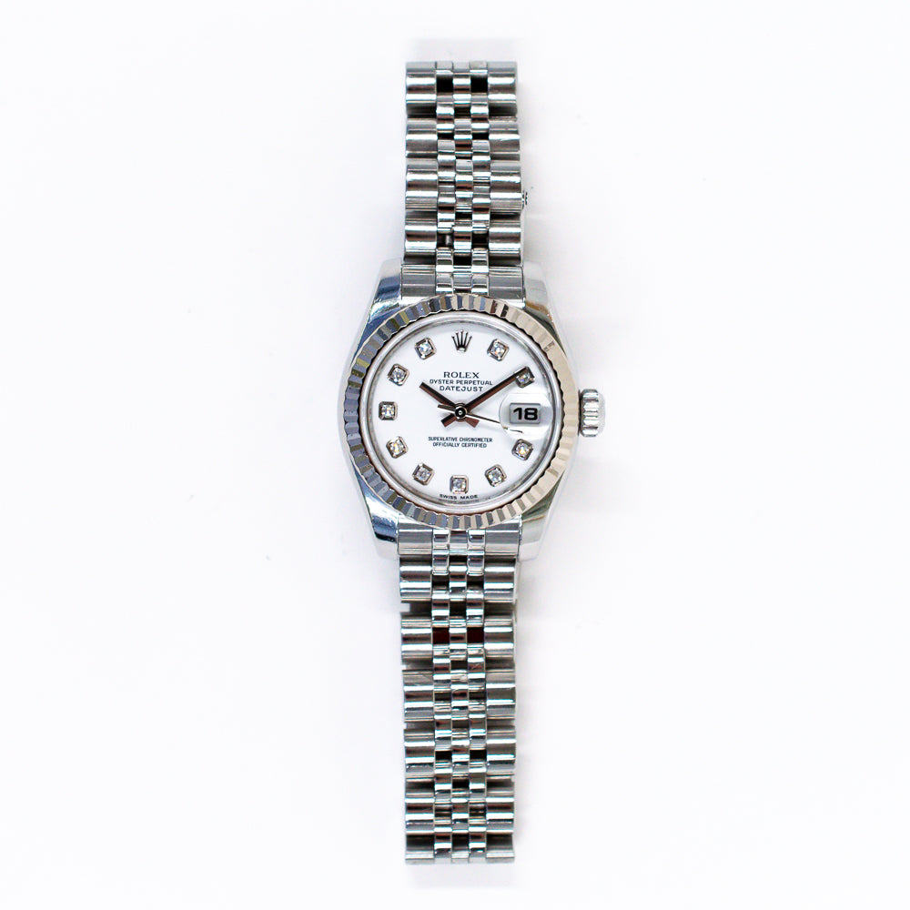 Lady Datejust 26mm Steel and White Gold 179174G