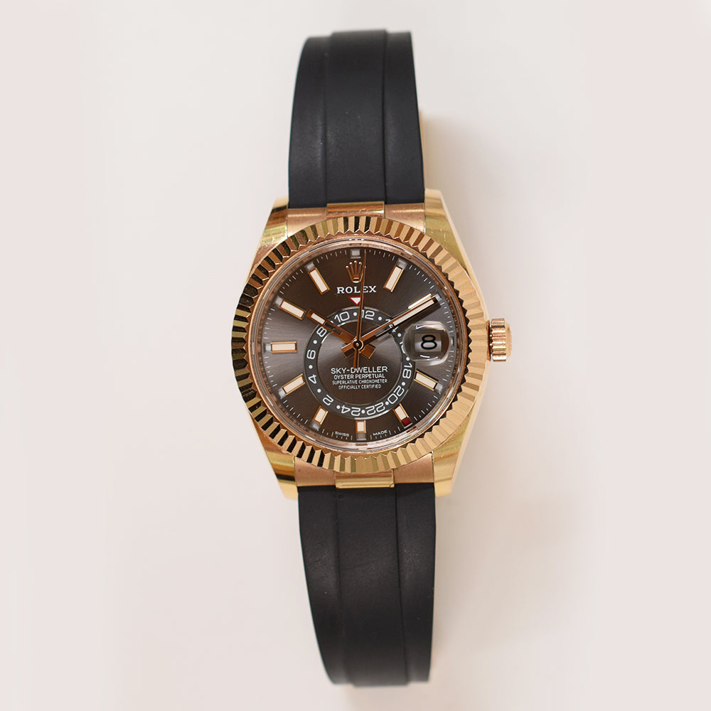 Sky-Dweller Rubber Strap Rose Gold 326235