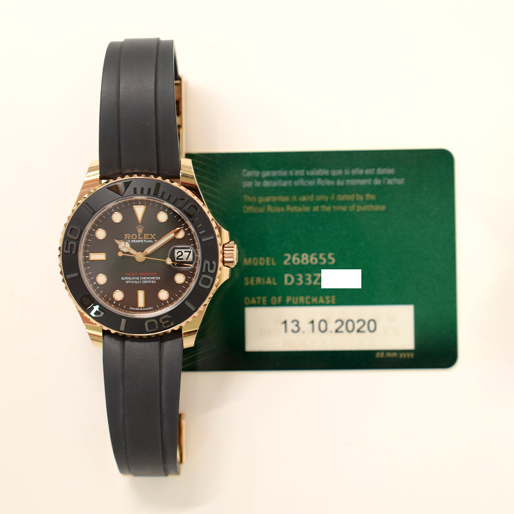 その他 Golden Checkmate (85) Rolex Yacht-Master 268655 Rose Gold Black Dial – Golden Anvil Jewelers