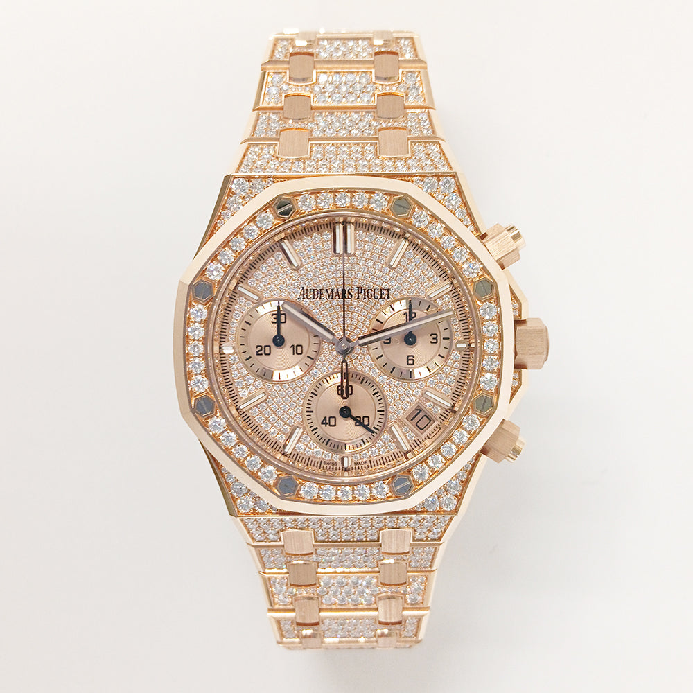 Royal Oak Chronograph 41mm Rose Gold Full Diamonds Set 26242OR.ZZ.1322OR.02