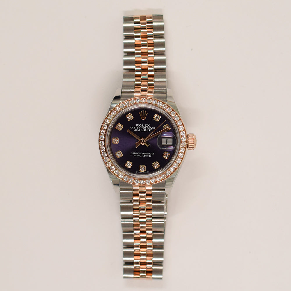 Datejust 28mm Diamond Bezel Steel and Rose Gold 279381RBR
