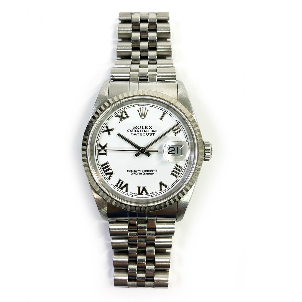 Datejust 36mm Steel and White Gold 16234