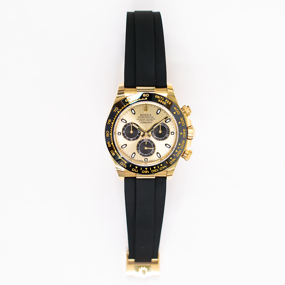 Daytona Yellow Gold With Rubber Strap 116518LN