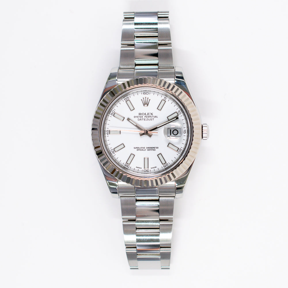 Datejust II Steel and White Gold 116334