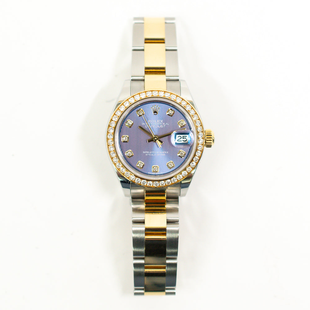 Datejust 28mm Diamond Bezel Steel and Yellow Gold 279383RBR