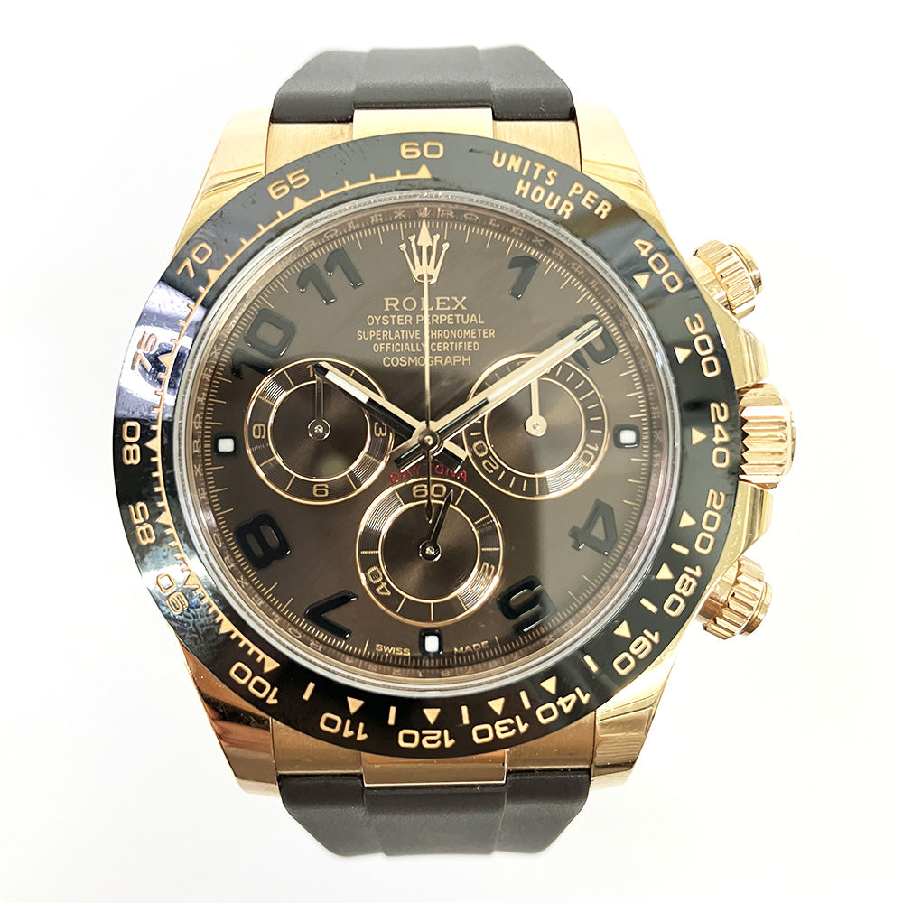 Daytona Rose Gold with Rubber Strap 116515LN