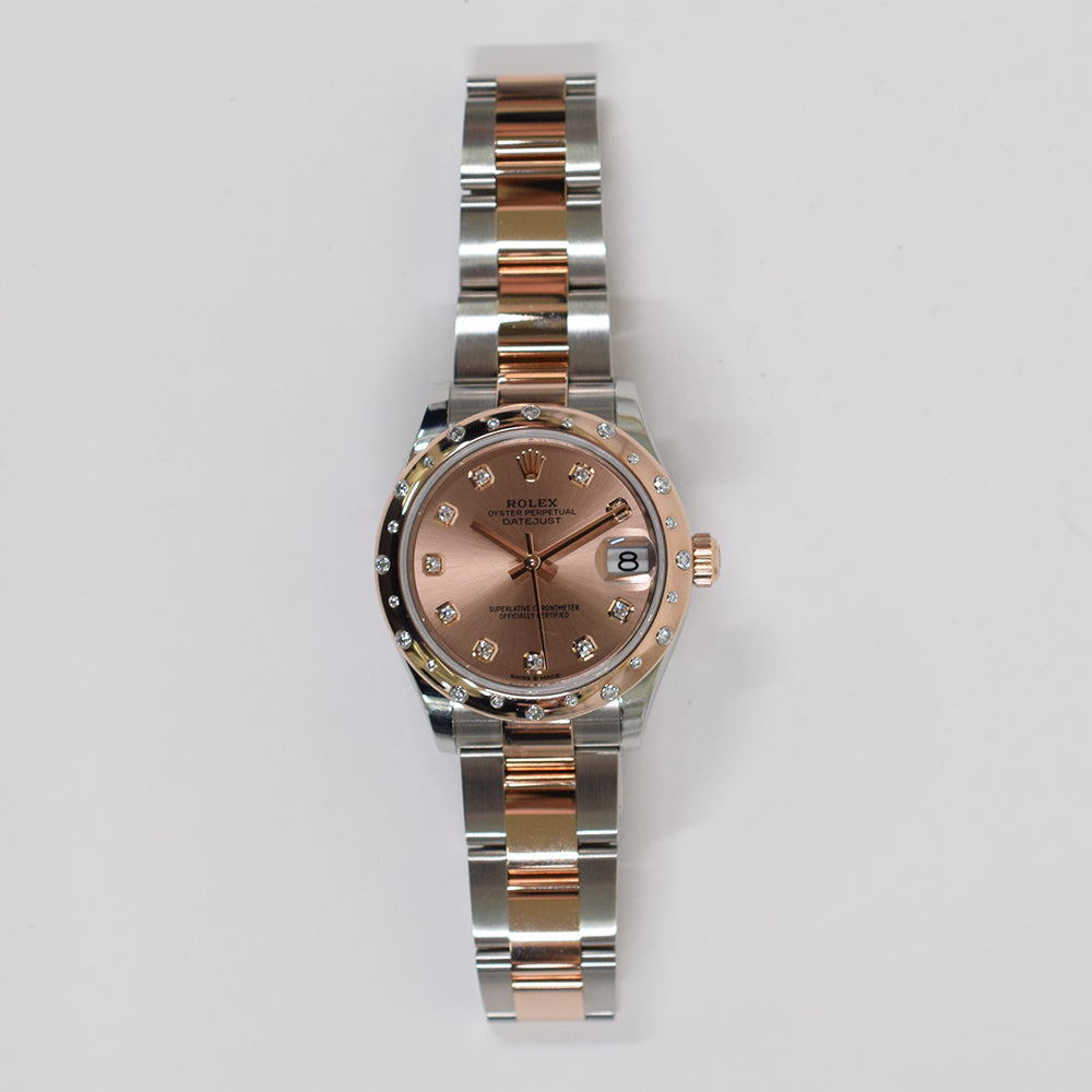Datejust 31mm Diamond Bezel Steel and Rose Gold 278341RBR