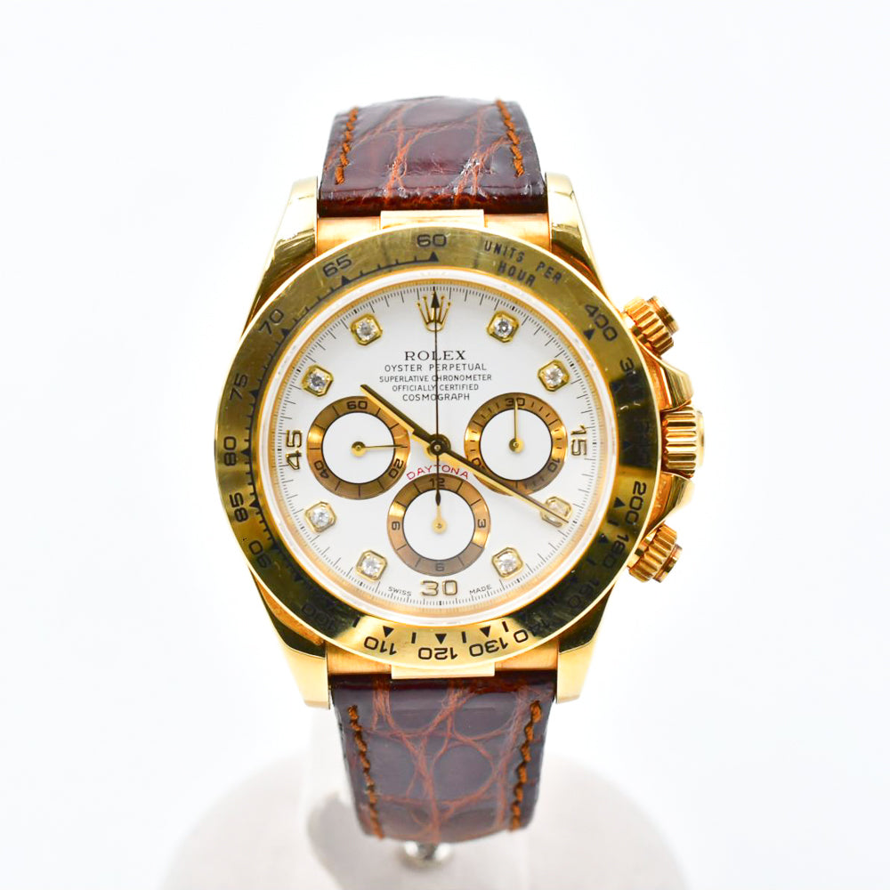 Daytona Yellow Gold "Zenith Movement" on Leather Strap 16518