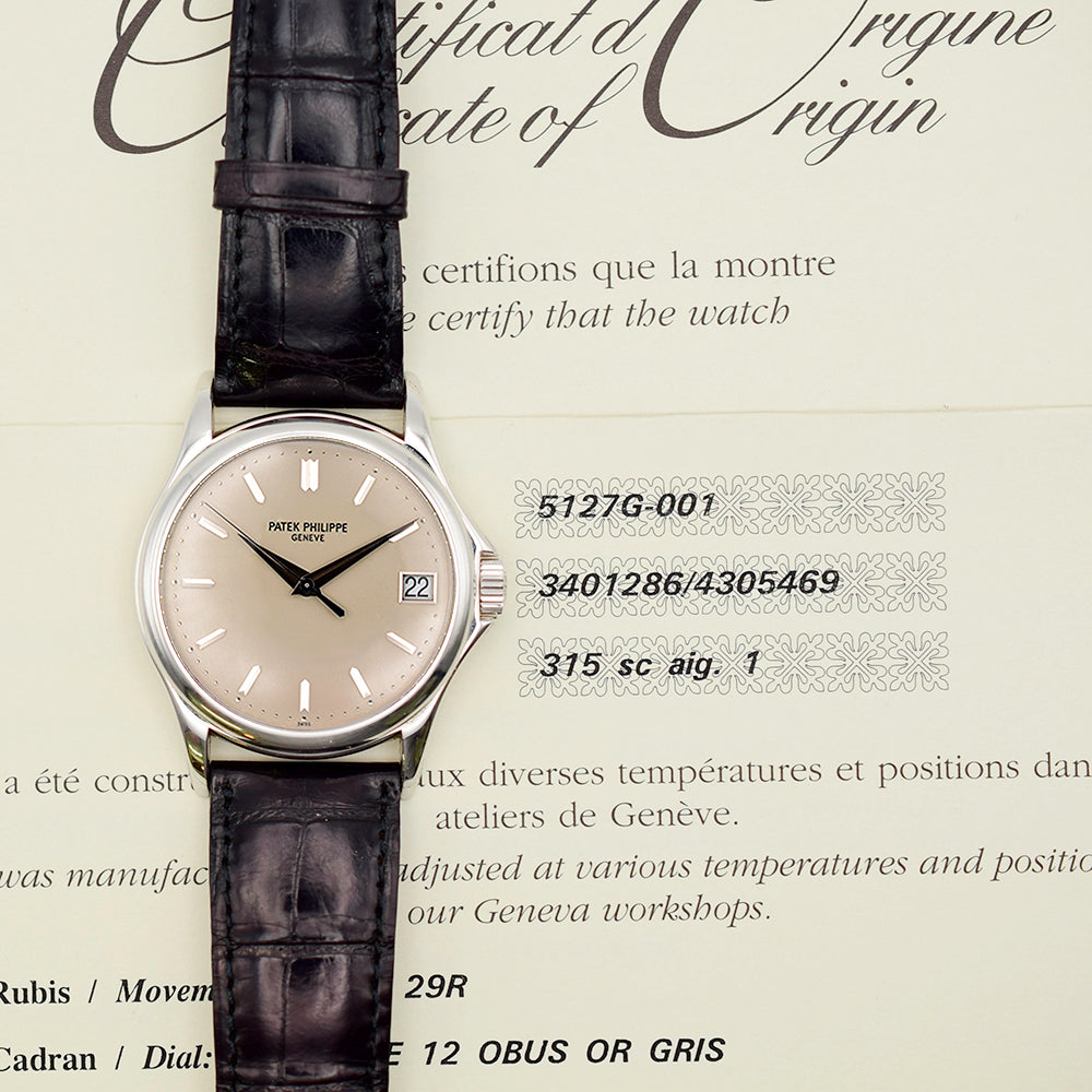 Calatrava 37mm White Gold  5127G-001