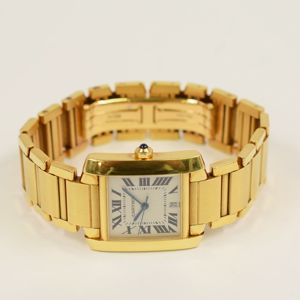 Tank Française Medium 32mm x 27mm Yellow Gold Quartz W50001R2