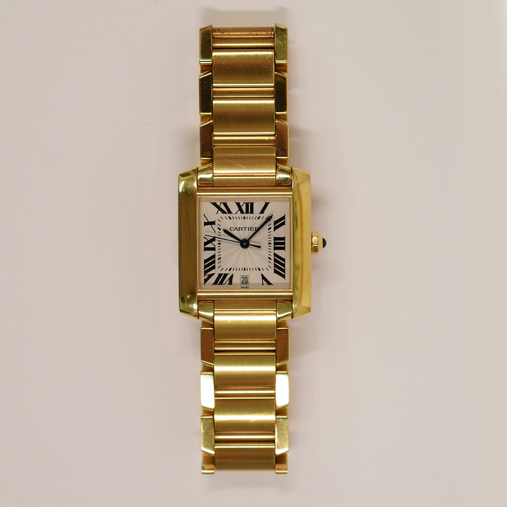 Tank Française Medium 32mm x 27mm Yellow Gold Quartz W50001R2