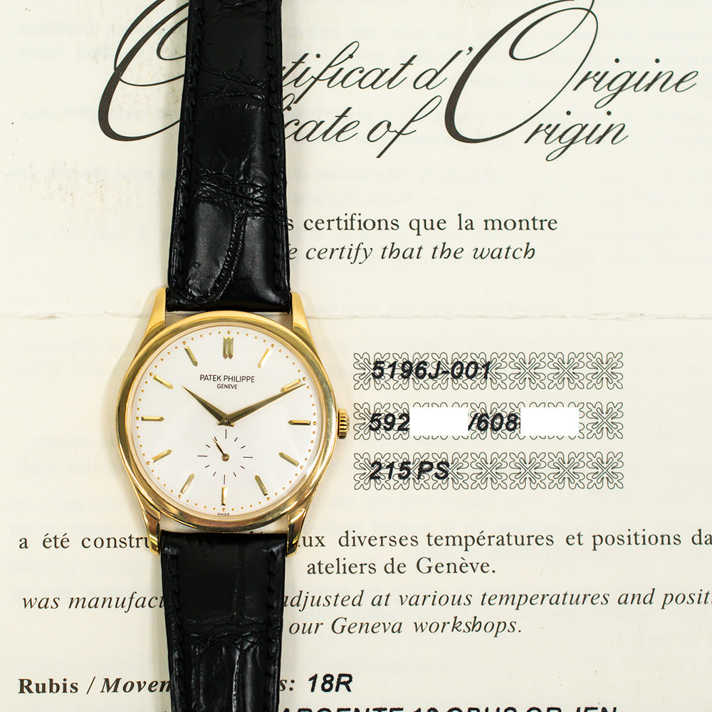 Calatrava 37mm Yellow Gold 5196J-001