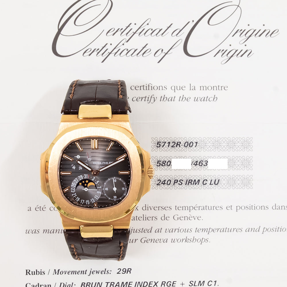 Nautilus Moon Phases 40mm Rose Gold 5712R-001