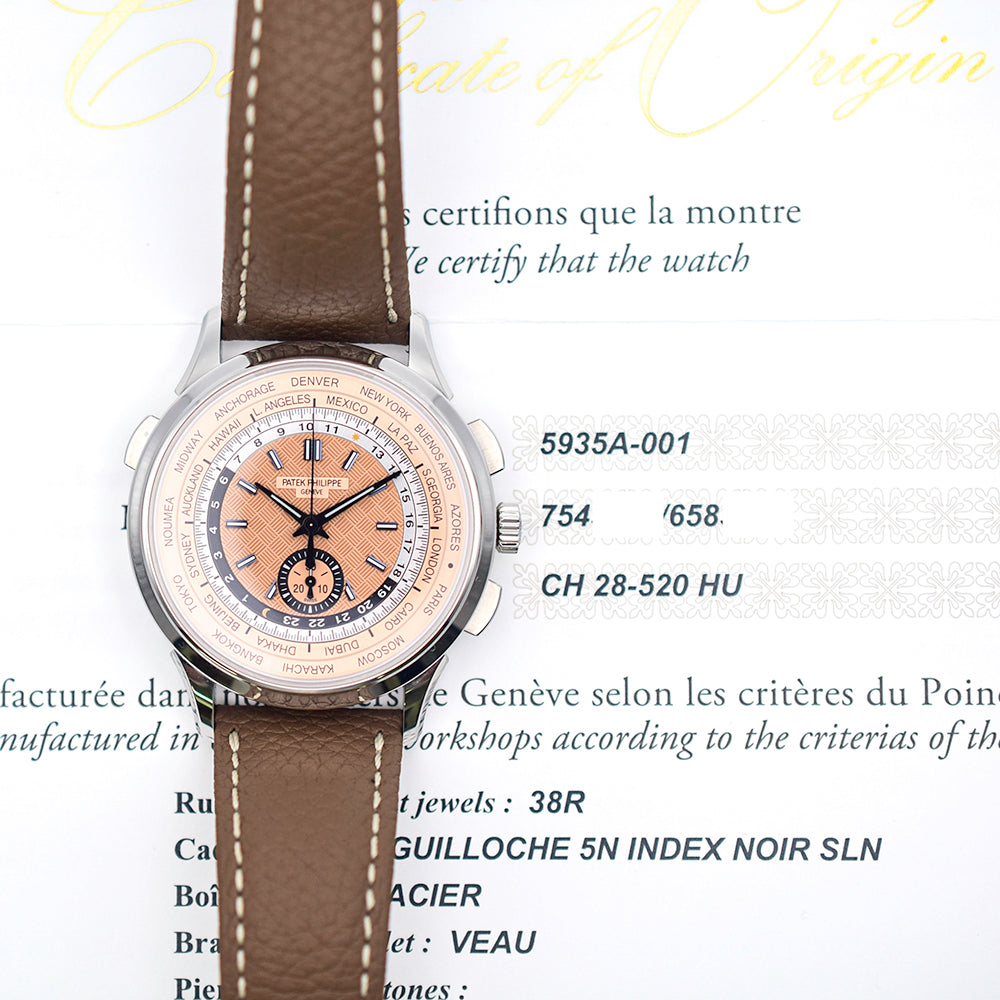 World Time 41mm Flyback Chronograph - Stainless Steel 5935A-001