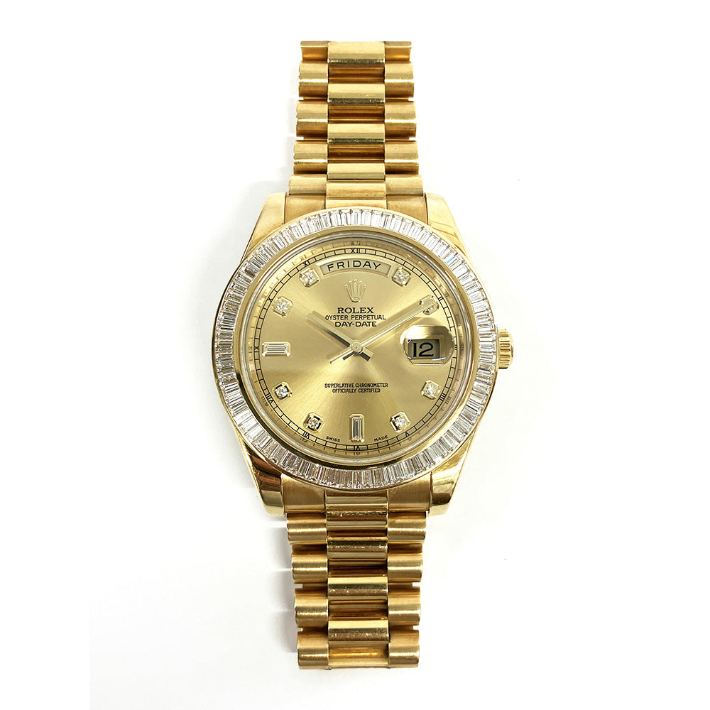 Day-Date II 41mm Diamond Bezel Yellow Gold 218398BR