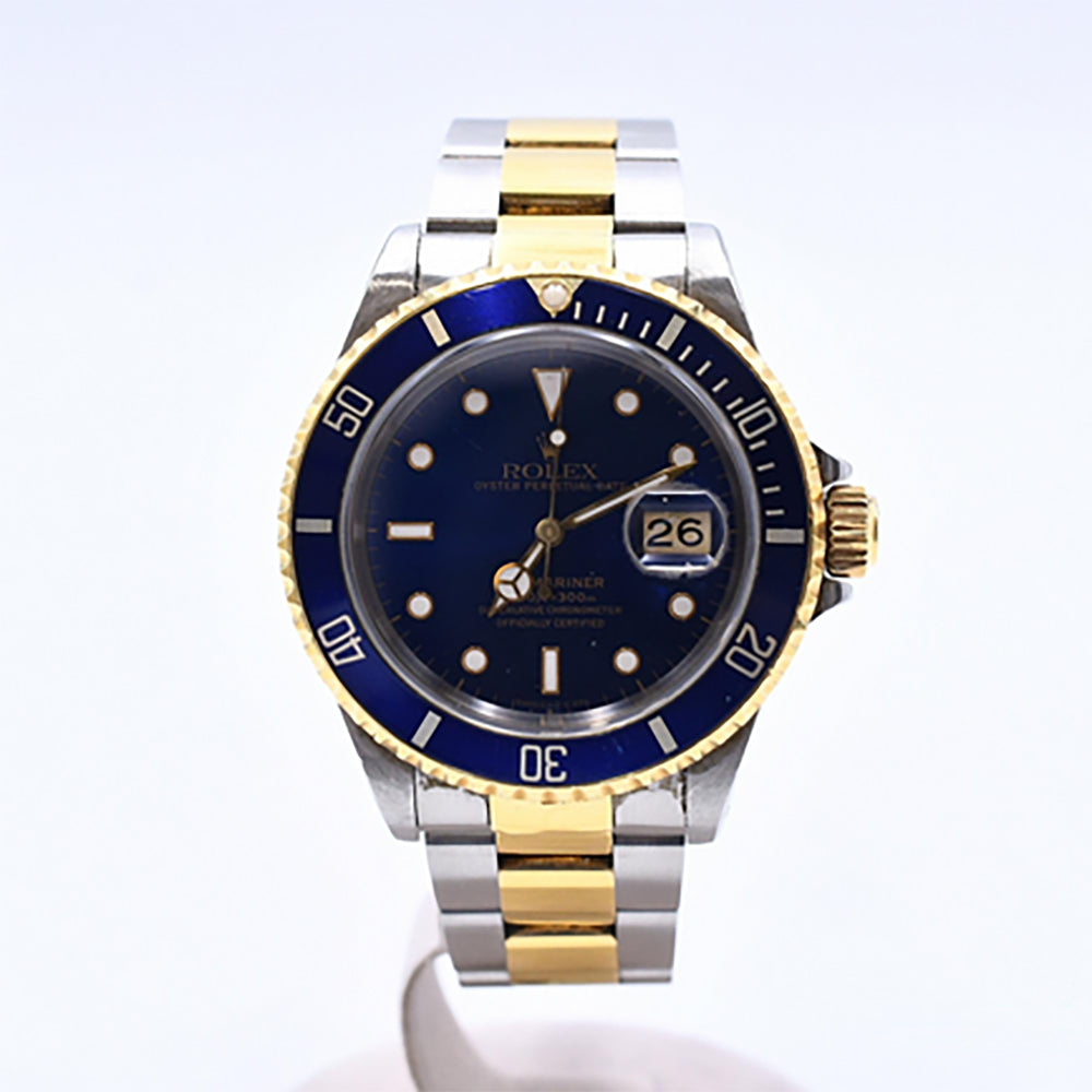 Submariner Date 40mm Blue Bezel Steel and Yellow Gold 16613