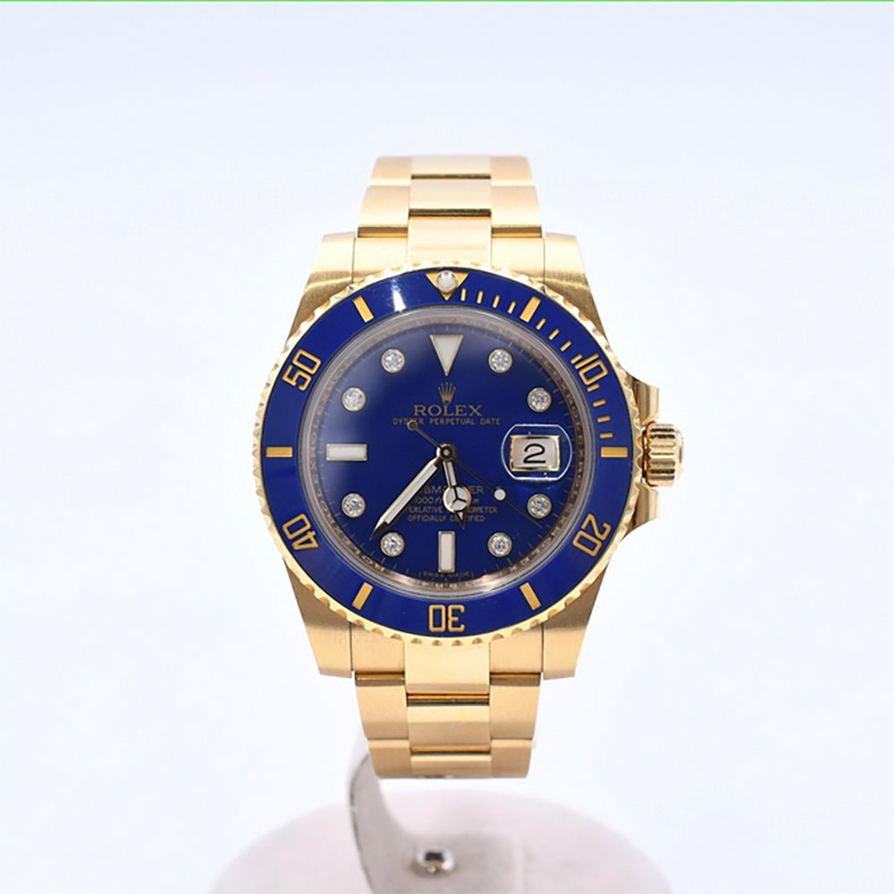 Submariner Date 40mm Black Bezel Yellow Gold 116618GLB