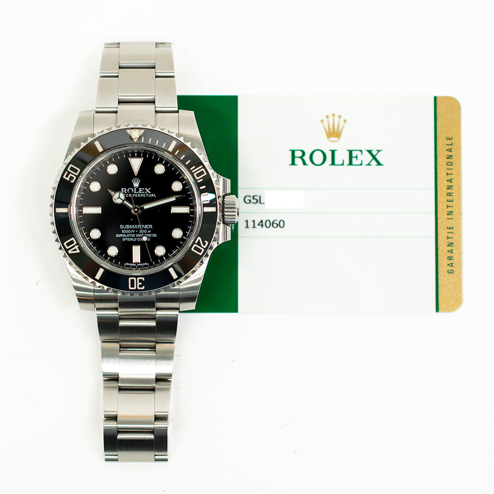 Submariner No Date 40mm Steel Ceramic Bezel 114060