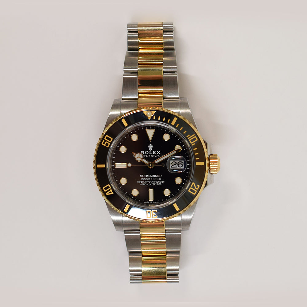 Submariner Date 41mm Black Ceramic Bezel Steel and Yellow Gold 126613LN