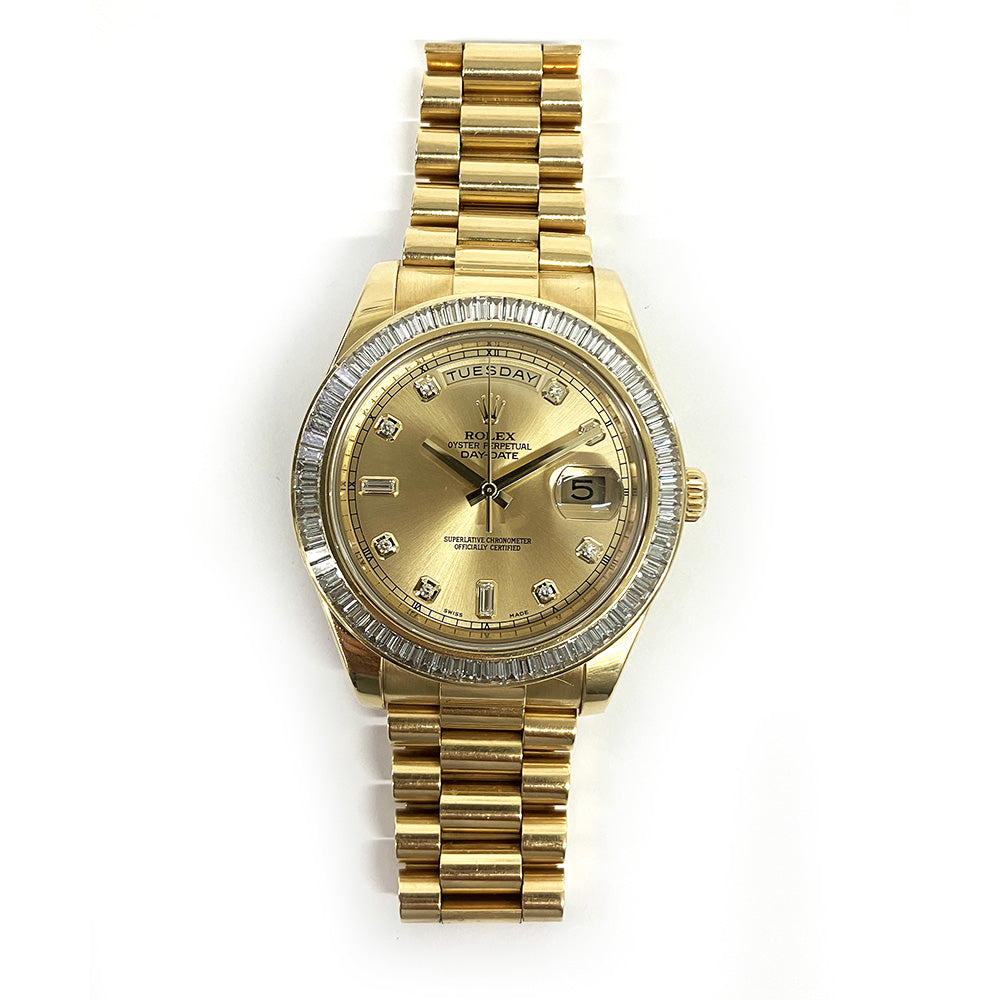 Day-Date II 41mm Diamond Bezel Yellow Gold 218398BR
