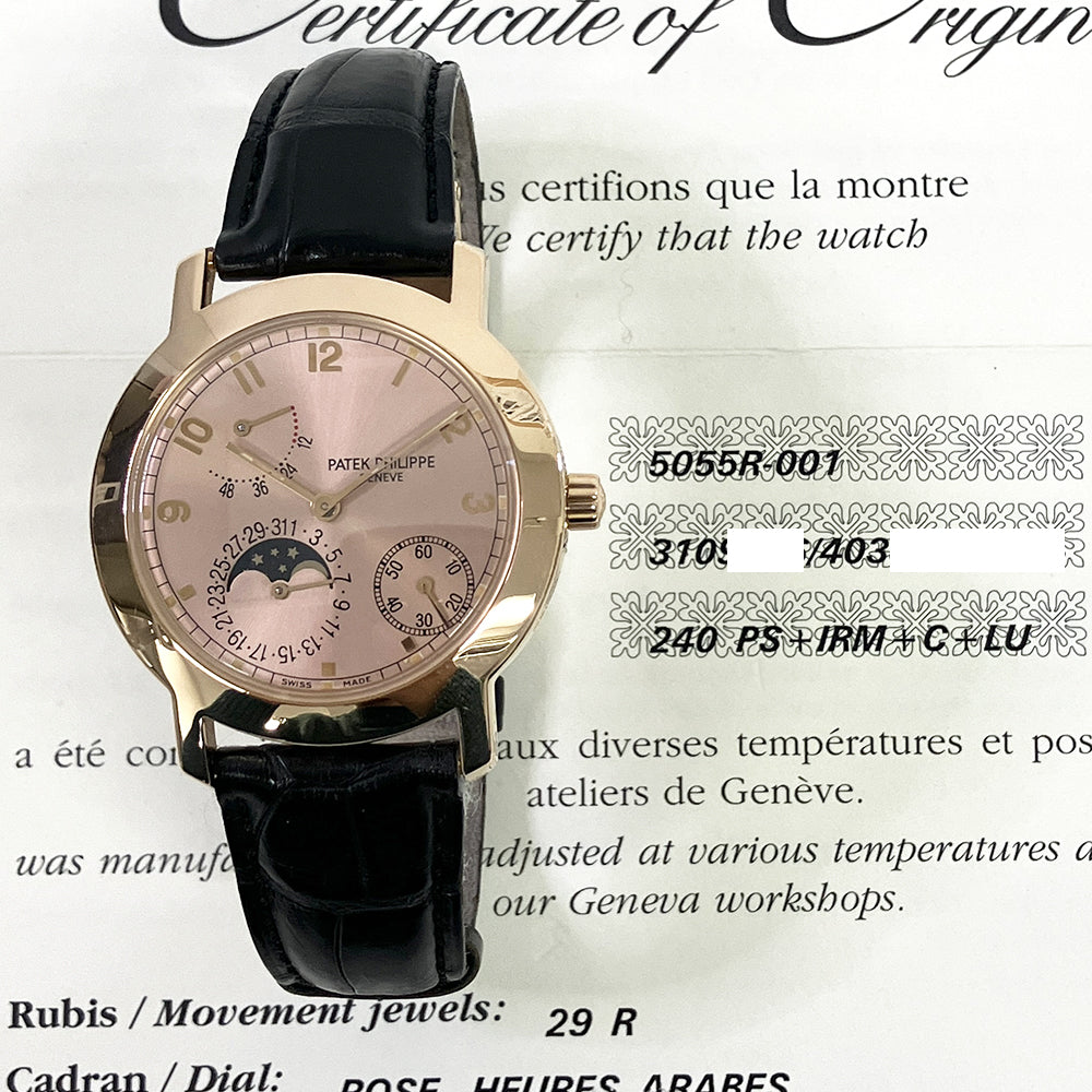 Power Reserve Moon Phases 36mm Rose Gold Self Winding 5055R-001