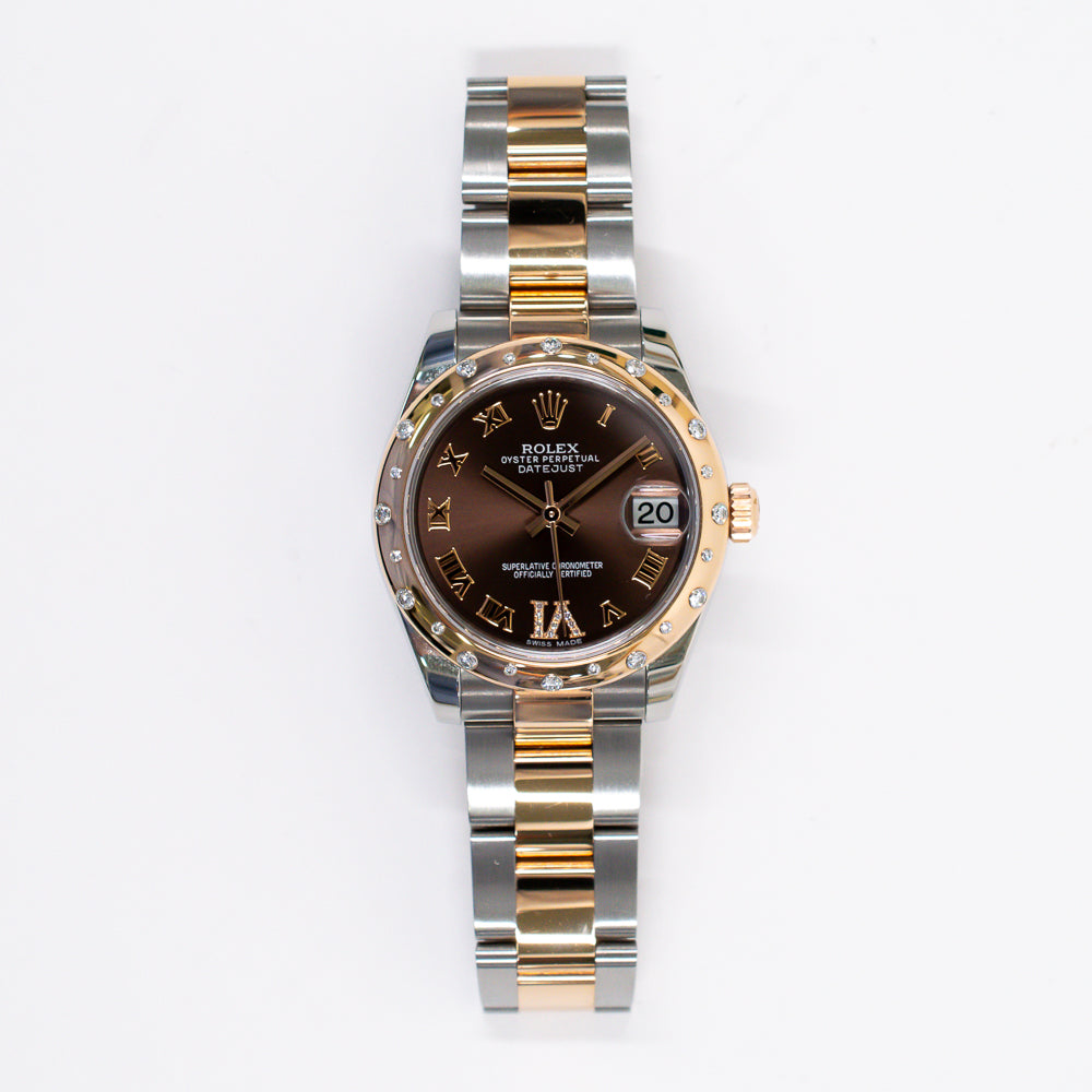 Datejust 31mm Diamond Bezel Steel and Rose Gold 178341