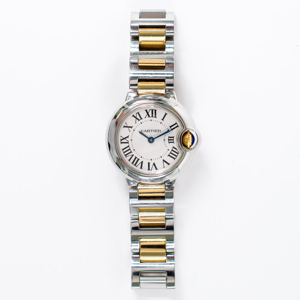 Ballon Bleu 28mm Steel and Yellow Gold W69007Z3
