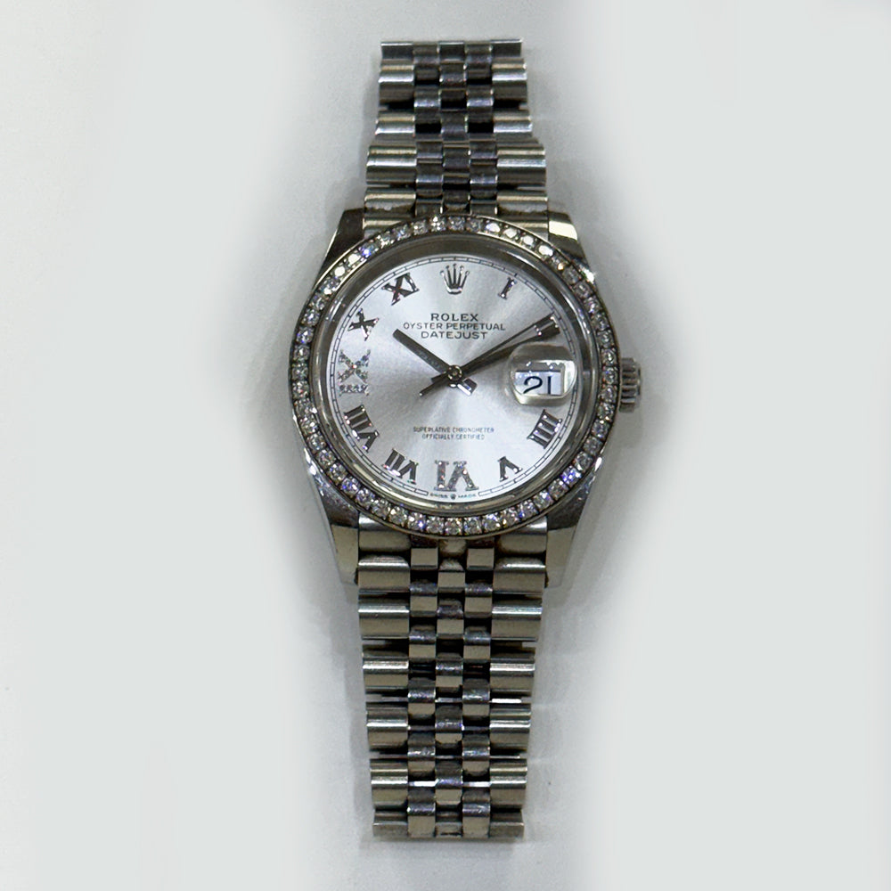 Datejust 36mm Diamond Bezel Steel and White Gold 126284RBR