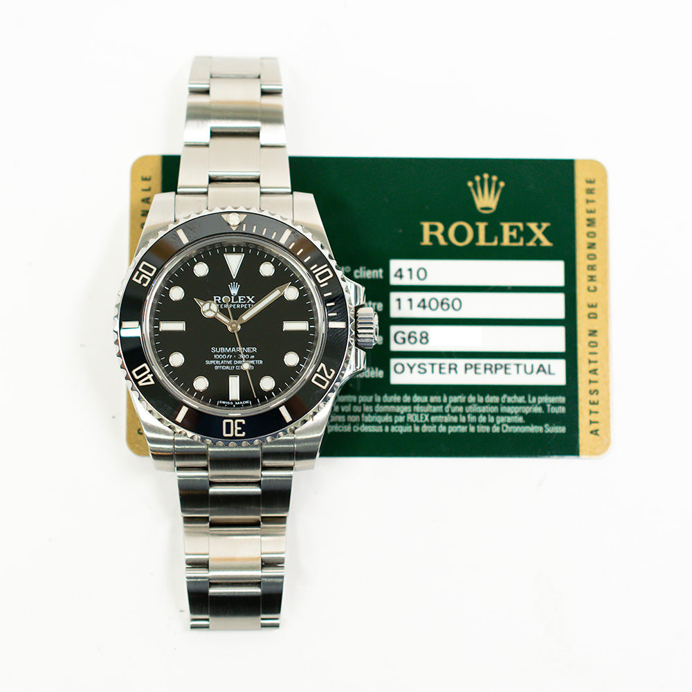 Submariner No Date 40mm Steel Ceramic Bezel 114060