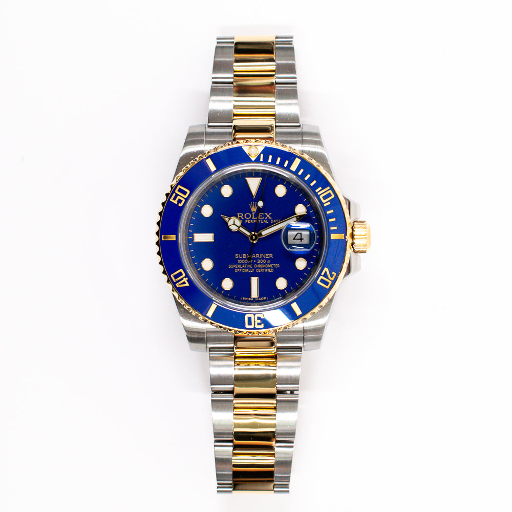 Submariner Date 40mm Blue Bezel Steel and Yellow Gold 116613LB