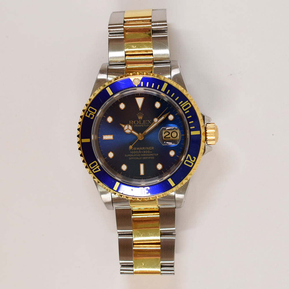 Submariner Date 40mm Blue Bezel Steel and Yellow Gold 16613LB