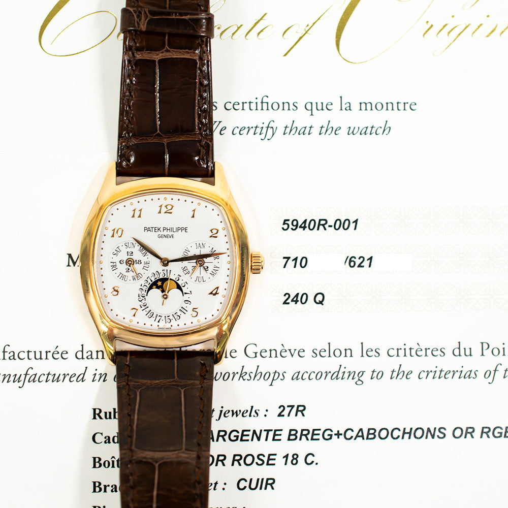 Complication Perpetual Calendar 37mm x 44.6mm Tonneau Case Rose Gold  5940R-001