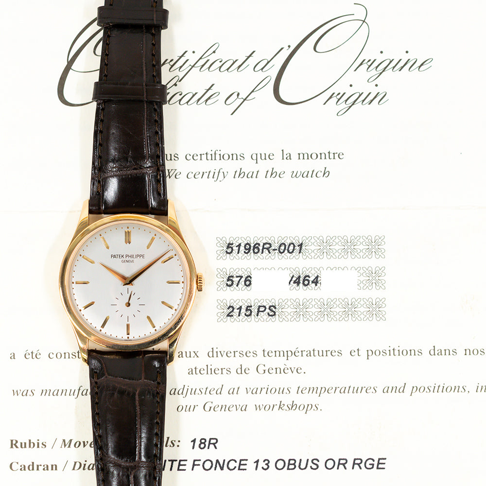 Calatrava 37mm Rose Gold Manual  5196R-001