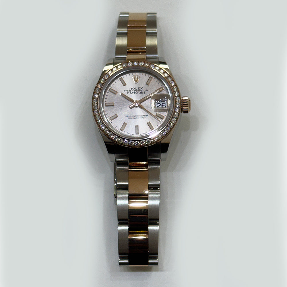 Datejust 28mm Diamond Bezel Steel and Rose Gold 279381RBR