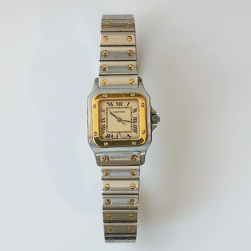 Santos Galbée Large 29mm Stainless Steel and Yellow Gold Quartz W20011C4