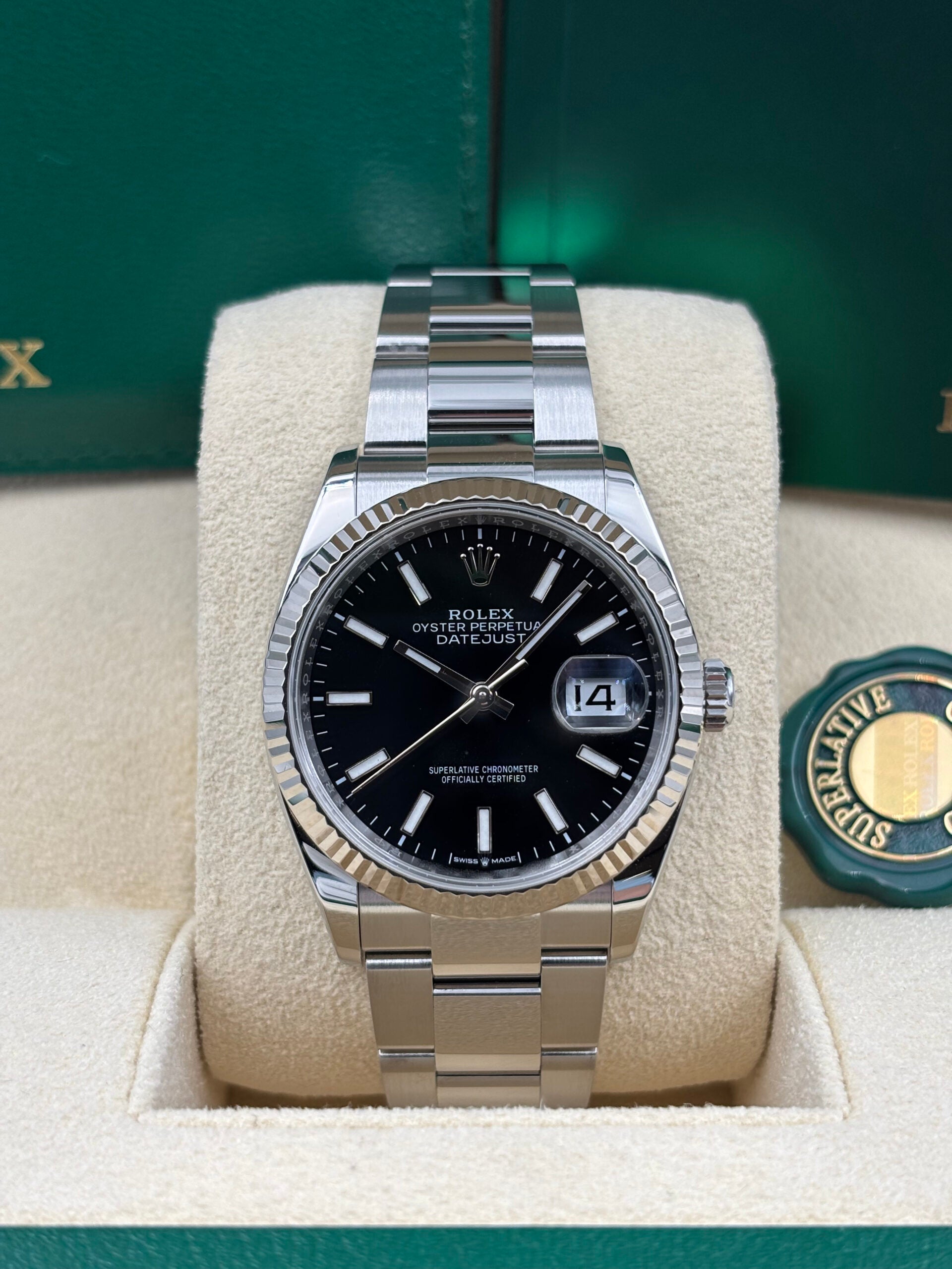 Rolex Datejust 126234 Black Dial Stainless Steel – Golden Anvil