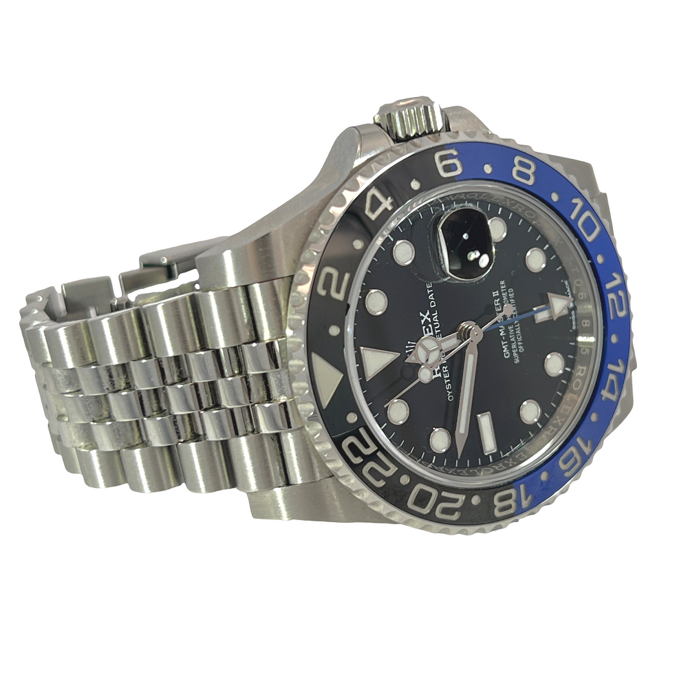 Pre-Owned Rolex GMT-Master II “Batgirl” 40mm Oystersteel Ref. 126710BLNR – 2021 Full Set