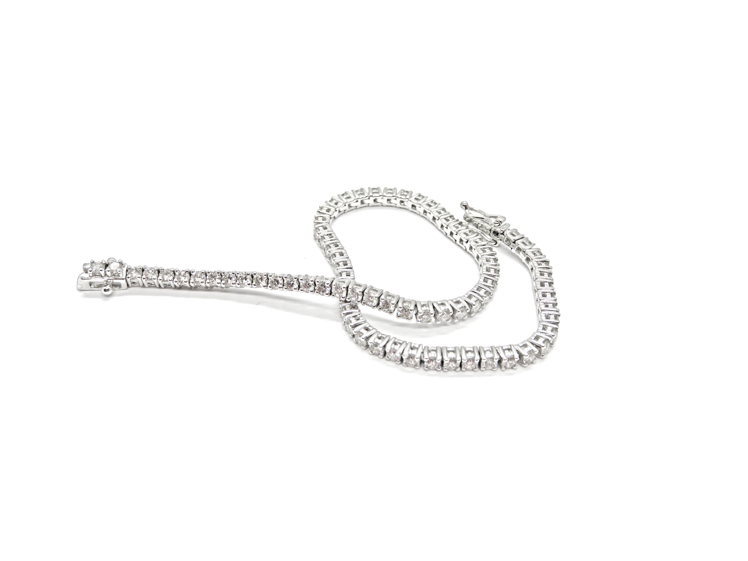14kt White Gold 2.5ct Diamond Tennis Bracelet