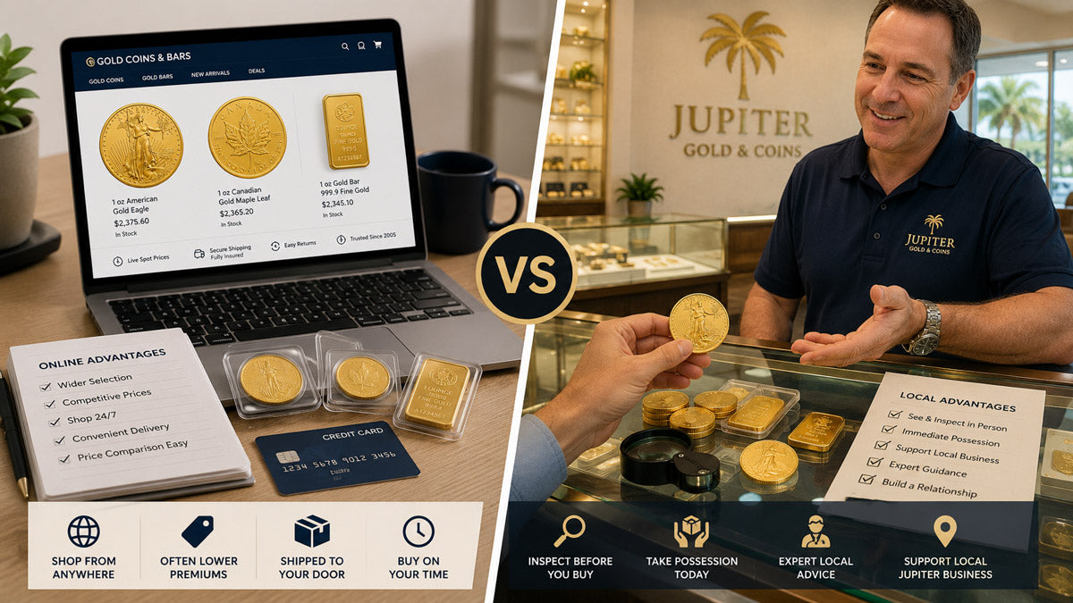 Buying Gold Online vs. a Local Jupiter Dealer