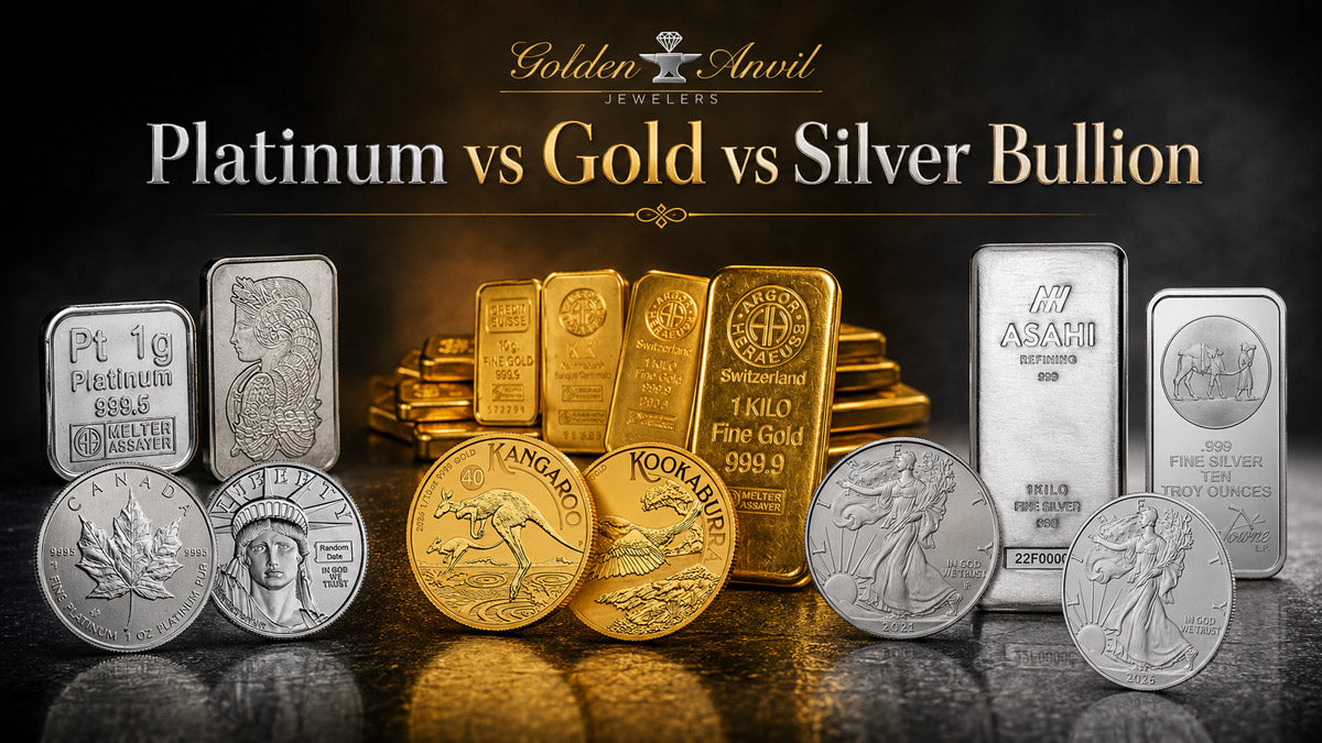 Platinum vs Gold vs Silver Bullion