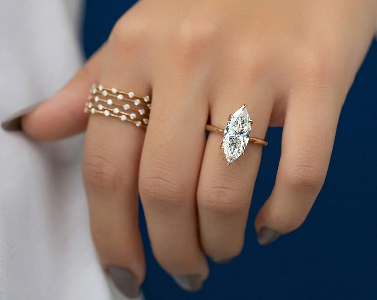 The Marquise Diamond Engagement Ring